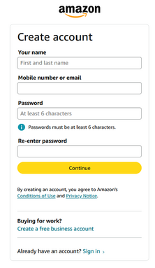 Account Creation Screen